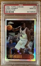 1996-97 Topps Chrome Refractor Chris Webber #4R PSA 9 Mint HOF POP 16