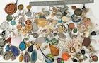 150+ HUGE Vtg Costume to Fashion Jewelry lot Necklace Pendants Cross Heart Stone