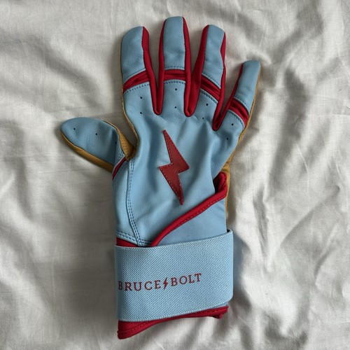 BRUCE BOLT Bader Youth Pro Batting Glove – Baby Blue RIGHT HAND ONLY (Size L)