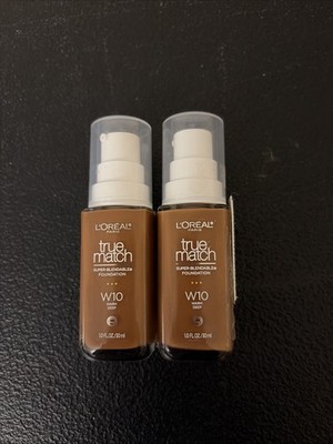 Pack of 2 L'Oreal 1fl oz. W10 Paris True Match Super-Blendable Foundation