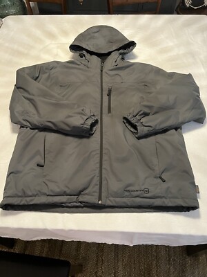 Free Country Men s Heavy Hooded Coat, Green Sz XX Large