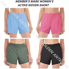 MEMBER'S MARK WOMEN'S ACTIVE WOVEN SHORT~ MULTIPLE COLOR & SIZE NEW