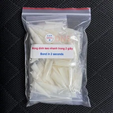 USN Natural Stiletto Nail Tip Refill Bag (500 Tips/bag) *Pick any size*