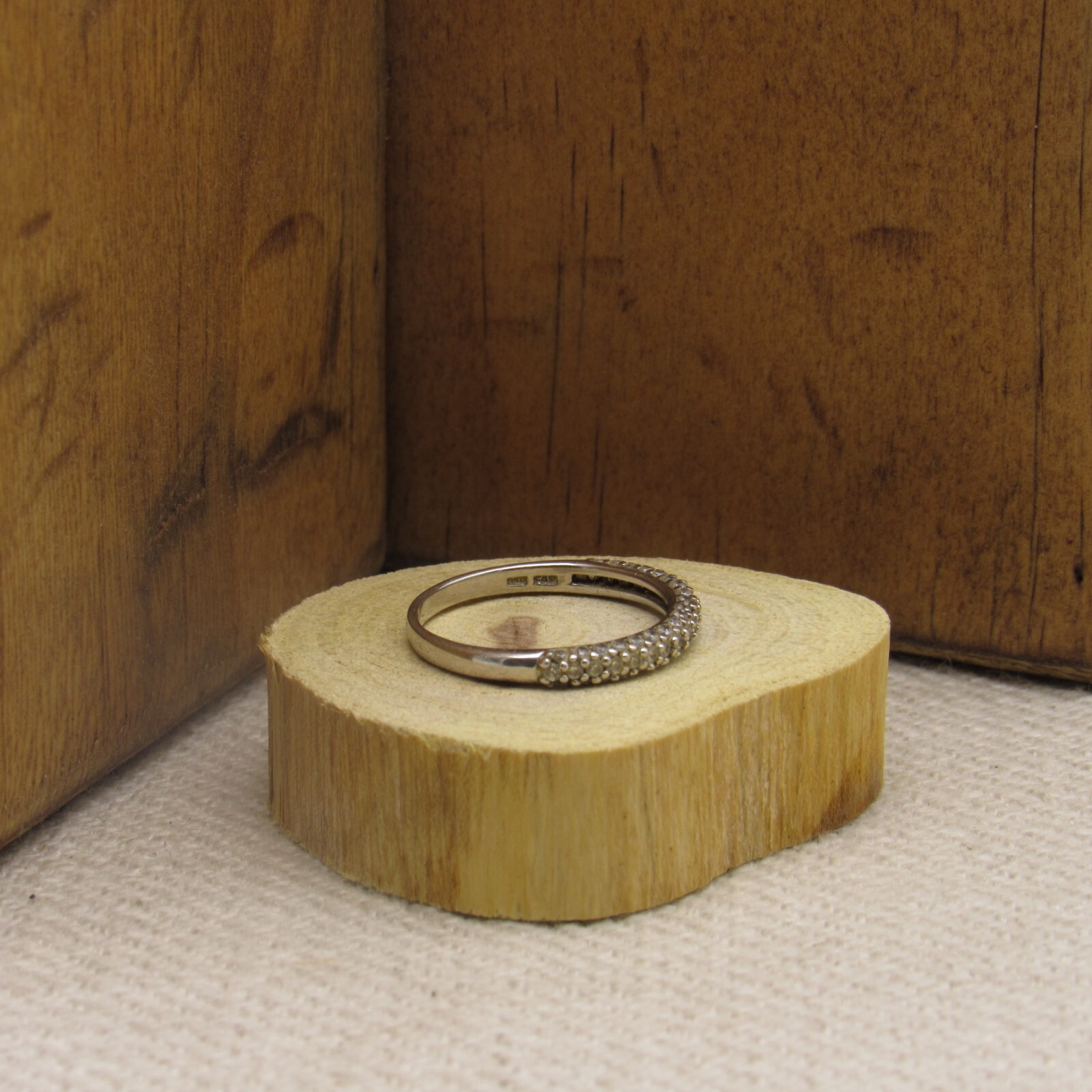 Sterling Silver Cubic Zirconia Stackable Band Siz… - image 3