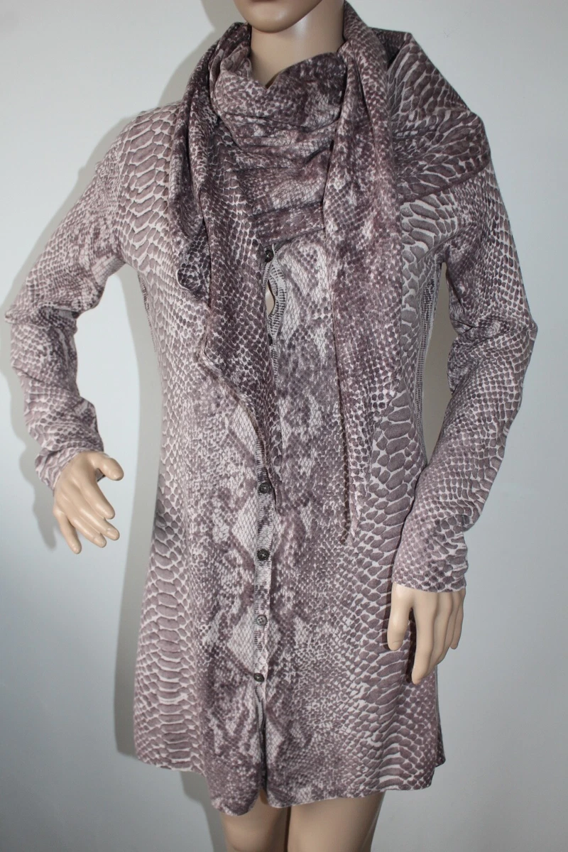 Snake print cardigan best sale long