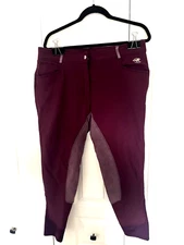 Piper by Smartpak Equestrian Riding Pants Women's Size 34R Maroon NWOT