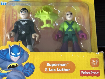NIB Fisher Price Imaginext DC Super Friends Superman Black  Lex Luthor villain