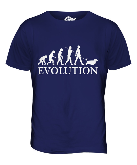 BASSET HOUND EVOLUTION OF MAN MENS T-SHIRT TEE TOP DOG LOVER GIFT