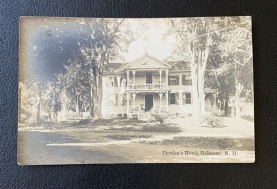 RPPC Currier s Hotel, BELMONT, N.H. c1910 Postcard New Hampshire UNUSED