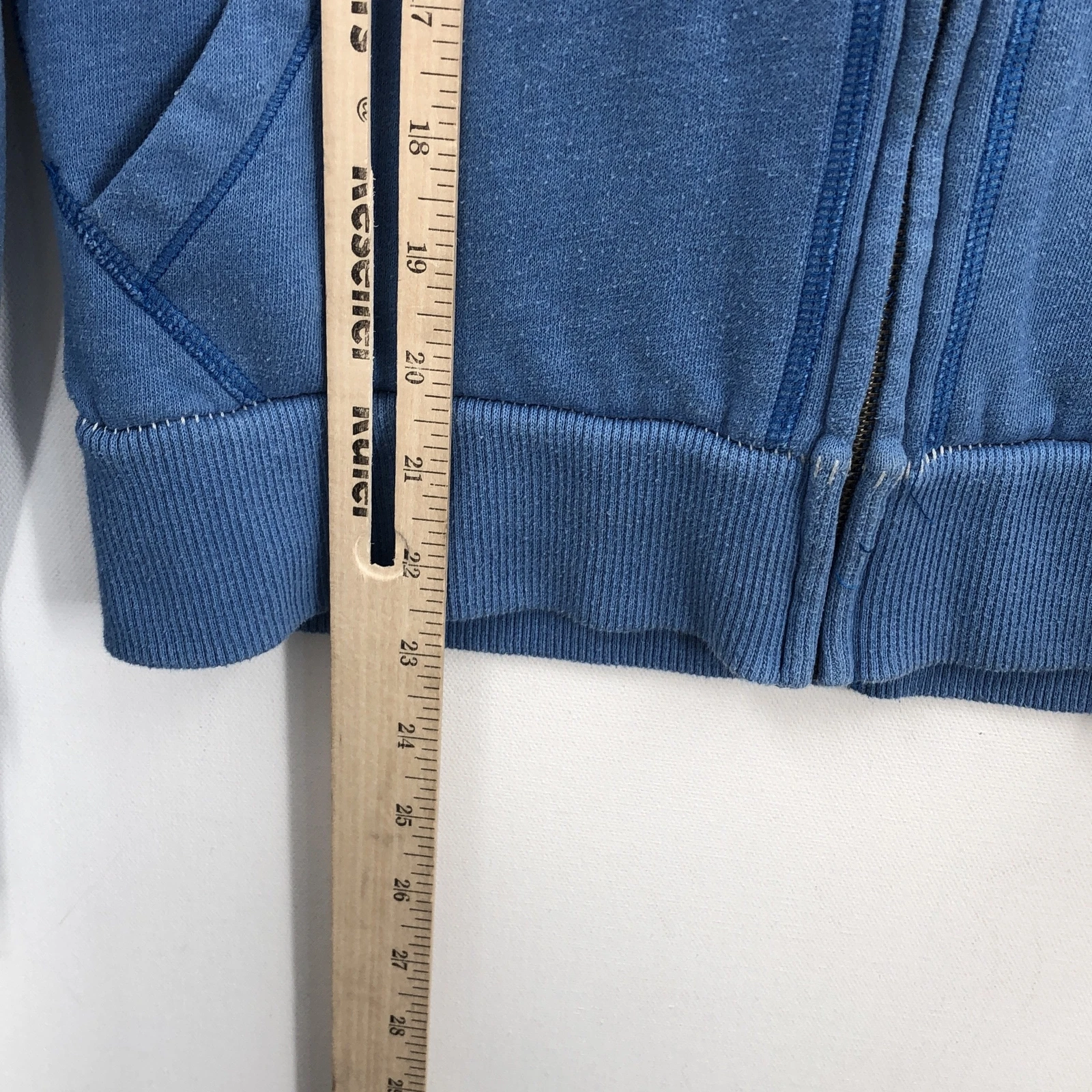 UNDERCOVER Felpa con cappuccio e zip intera Victorias Secret rosa donna blu manica lunga tasche taglia small