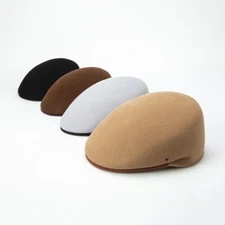 Men Wool Blend Newsboy Ivy Cap Short Brim Cabbie Gatsby Golf Flat Hat Retro