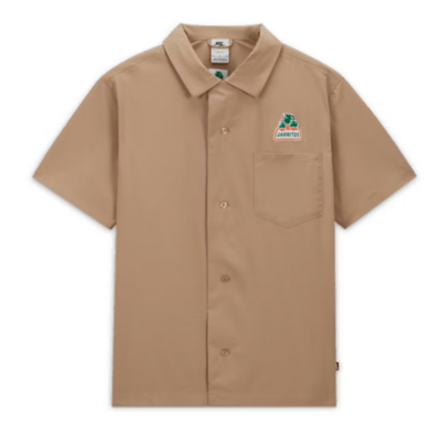 Nike SB x Jarritos Bowling Button Up Shirt Khaki (DV9077-247) Size 