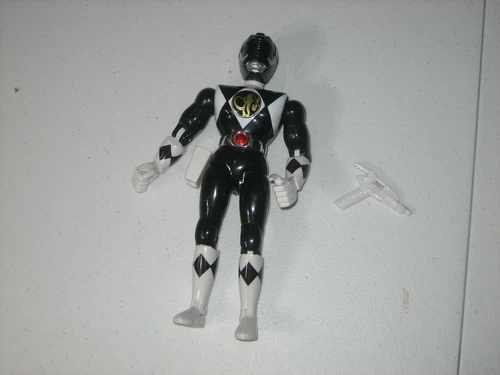 Black Ranger 8" Zack Vintage Bandai MMPR Power Rangers Figure 1993 Zach Adam
