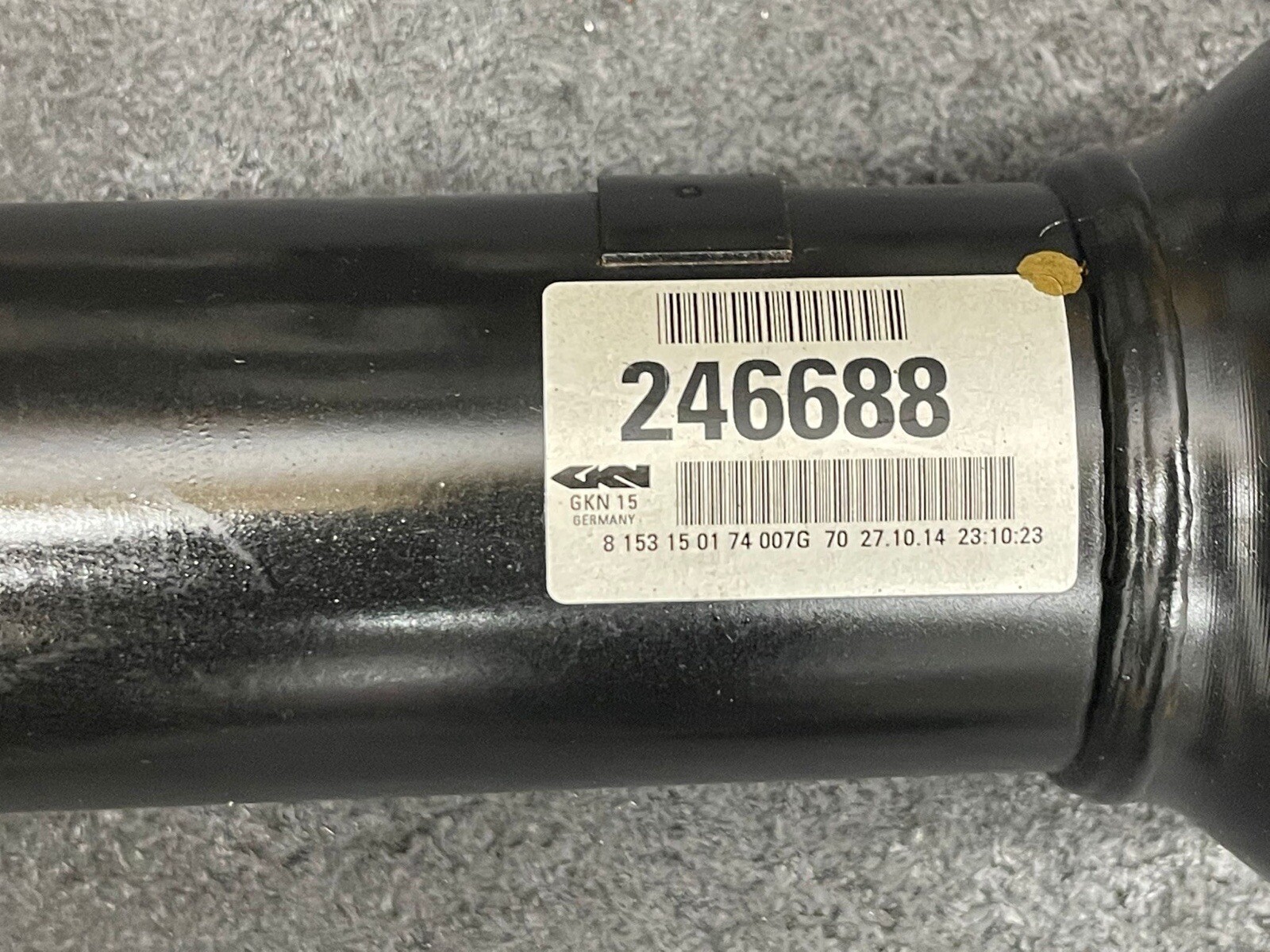 2015 MASERATI GRANTURISMO OEM REAR DRIVESHAFT A/T 246688