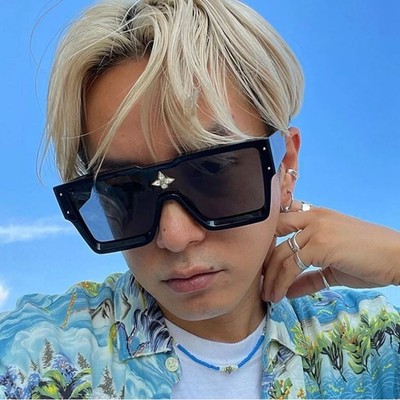Sunglasses Women Oversized XL Square Flat Top Fashion Rhinestone Shades Lentes