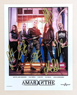 AMARANTHE SIGNED 8x10 PHOTO elize ryd +5 CATALYST manifest HELIX