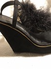 CHARLOTTE RUSSE BLACK GOLD TRIM BOA ACCENT SANDALS SHOES SIZE 8 M EUC — photo 5