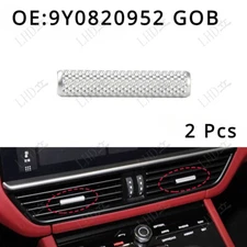 For Porsche 9Y0 Cayenne 18-21s Chrome Universal A/C Vent Paddle Clip Trim Strip-