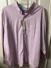 NEW BIG  TALL LONG SLEEVE DRESS BUTTON DOWN SHIRT IZOD 3X LARGE CRADLE PINK 