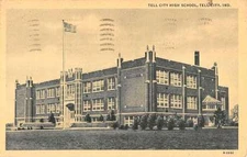 Tell City Indiana High School Exterior Street View Antique Postcard K20622