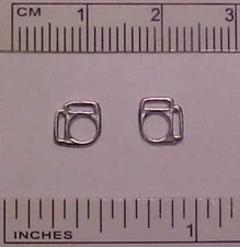 RDLC 1:9 Traditional Scale 2-SLOT HALTER CORNERS/RINGS for 3/32 Inch Lace SILVER