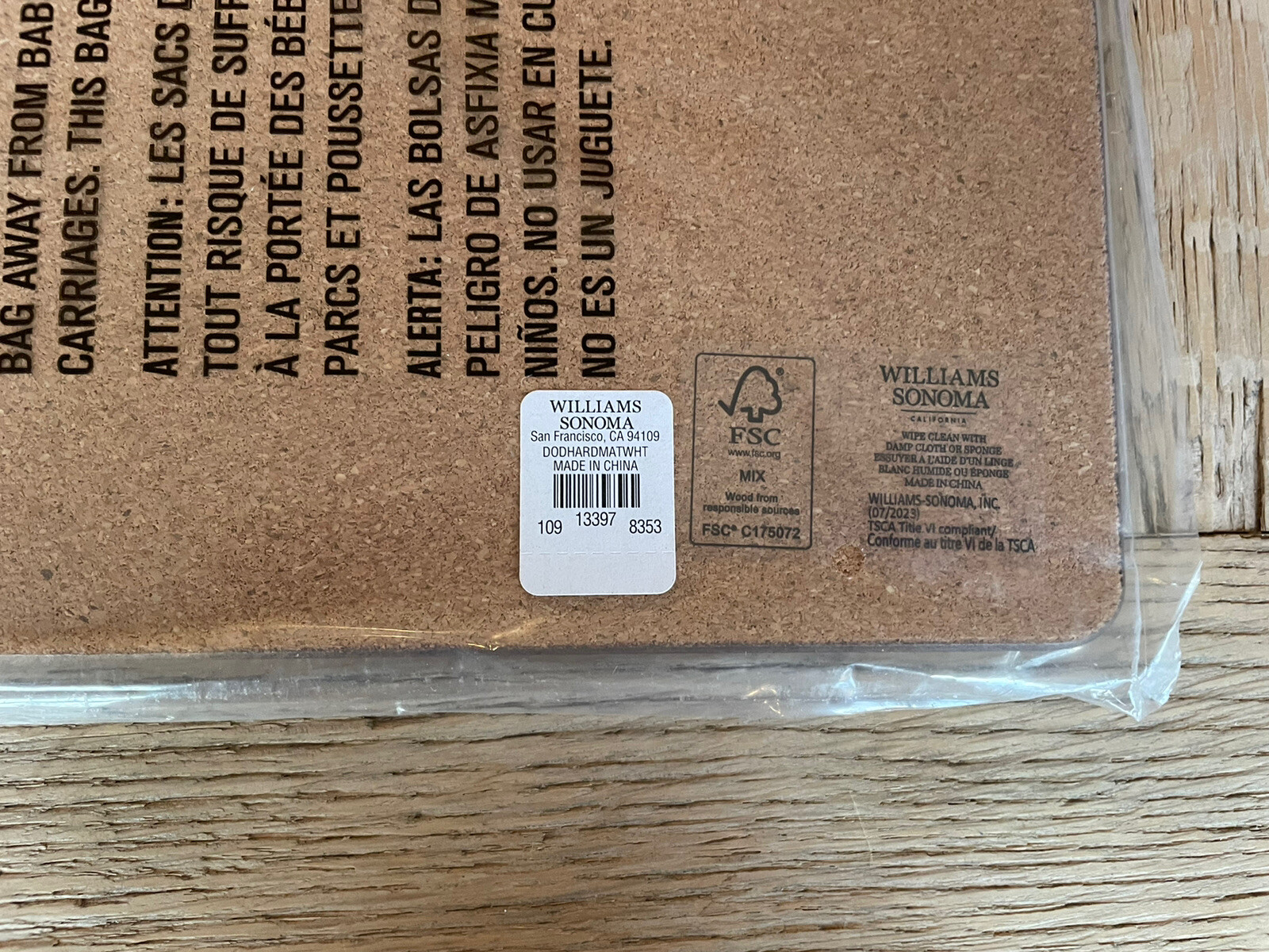 Williams Sonoma Day of the Dead White Skull Hardmat Placemats, Set of 2