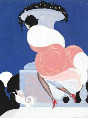 Gerda Wegener Rendezvous 1918 17''x 22'' Archival Art Print