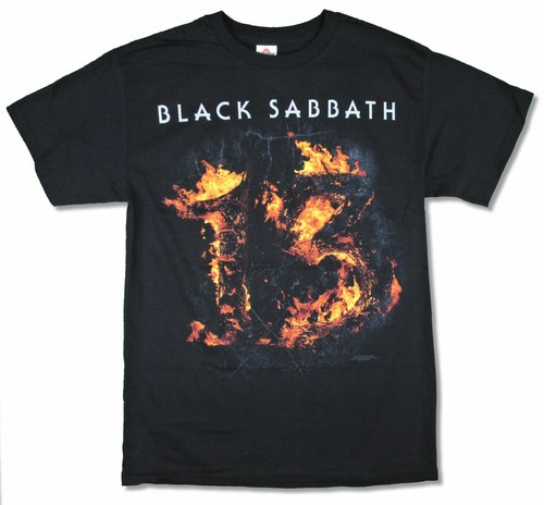 Black Sabbath 13 Flames Black T Shirt 