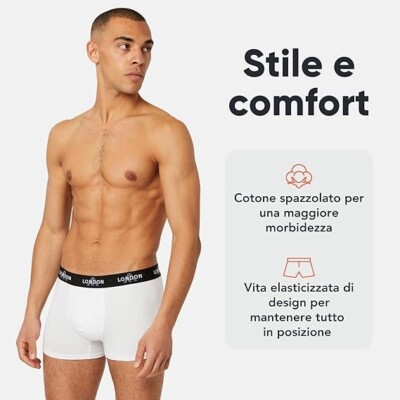 Boxer Uomo DuraFit Tecnologia - Vestibilità Perfetta, Elastico Piatto, Tessuto Anti-rotolo - 2