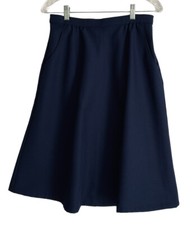 Vintage LEVI STRAUSS Size 14 Skirt 28  Waist Navy Knee Length Classic 70s 80s