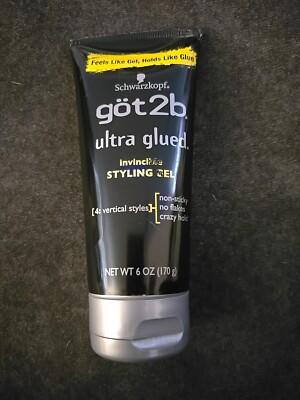2 GOT2B ULTRA GLUED INVINCIBLE STYLING GEL 6 OZ EACH  (G5)