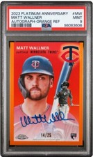 2023 Topps Chrome Platinum Anniversary  Orange Refractor Auto Matt Wallner /25