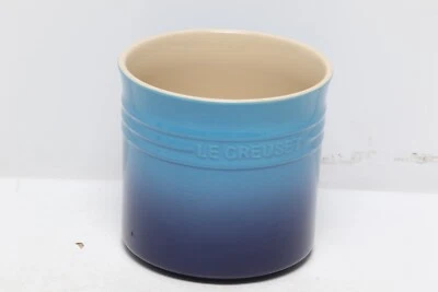 Le Creuset Kitchen Utensil Holder Crock Azure Blue 2.3L Stoneware Second Choix
