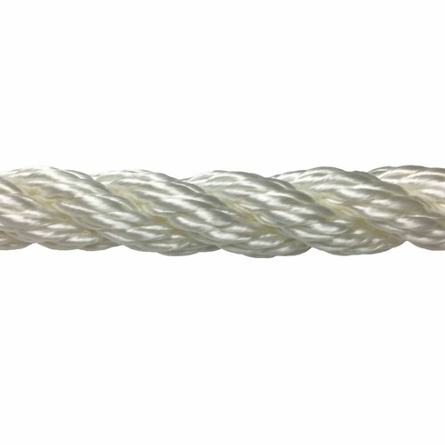 12mm White 3 Strand Nylon Anchor Rope x 25m On A Reel With Head Sealed Ends - Picture 5 of 6