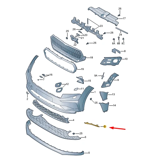 SKODA ENYAQ iV Front Bumper Right Trim 5LA8073689B9 NEW GENUINE | eBay 