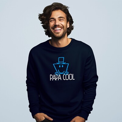 Herren Sweatshirt Farbe Marineblau, PAPA COOL