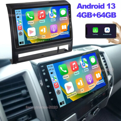 4+64GB Carplay Car Radio Stereo GPS 9inch Android 13 For Toyota Tacoma 2005-2013