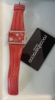 RoccoBarocco Ladies Red Leather  Watch (new Battery Working Perfectly)