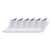 Men's White Ankle Sneaker Socks Bamboo Breathable Socks 6 Pairs