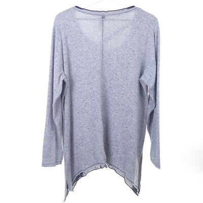 TREDY sweater knit shirt long sleeve pointed gray sequins rhinestones size 44