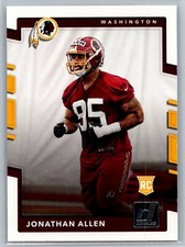 Jonathan Allen Rookie Card RC 2017 Donruss #388 Washington Redskins Commanders. rookie card picture