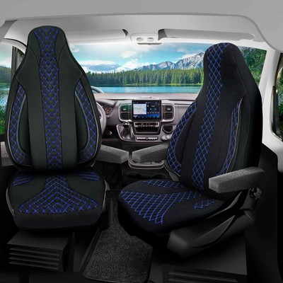 Wohnmobil Sitzbezüge passend für Jayco Jay Flight SLX-B D (Schwarz-Blau)