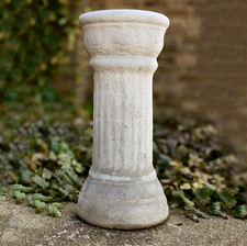 Concrete Greek column sculpture Garden pedestal Outdoor stone plinth Cement art