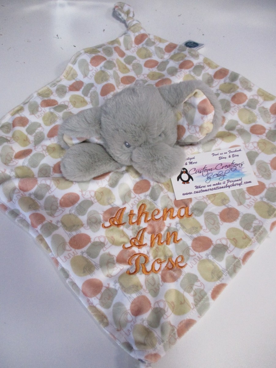 Elephant Knotted Security Blanket Personalized Security Blanket