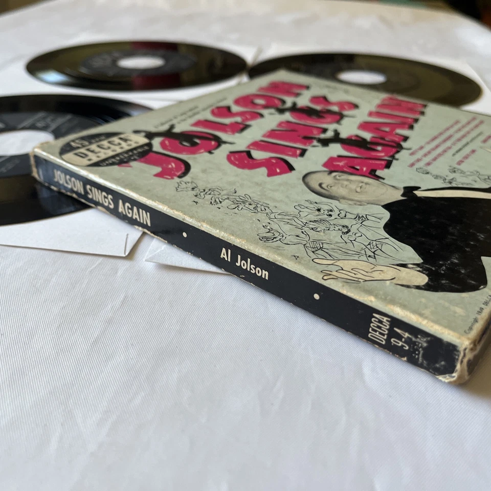 JOLSON SINGS AGAIN - Vintage 1950's 7" Vinyl 45rpm BOX SET VG Decca 9-4 - Image 4 of 4