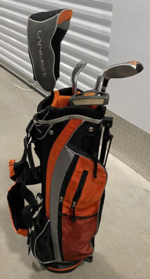 Intech Lancer Junior Golf Set Used Orange and Black with Stand Bag