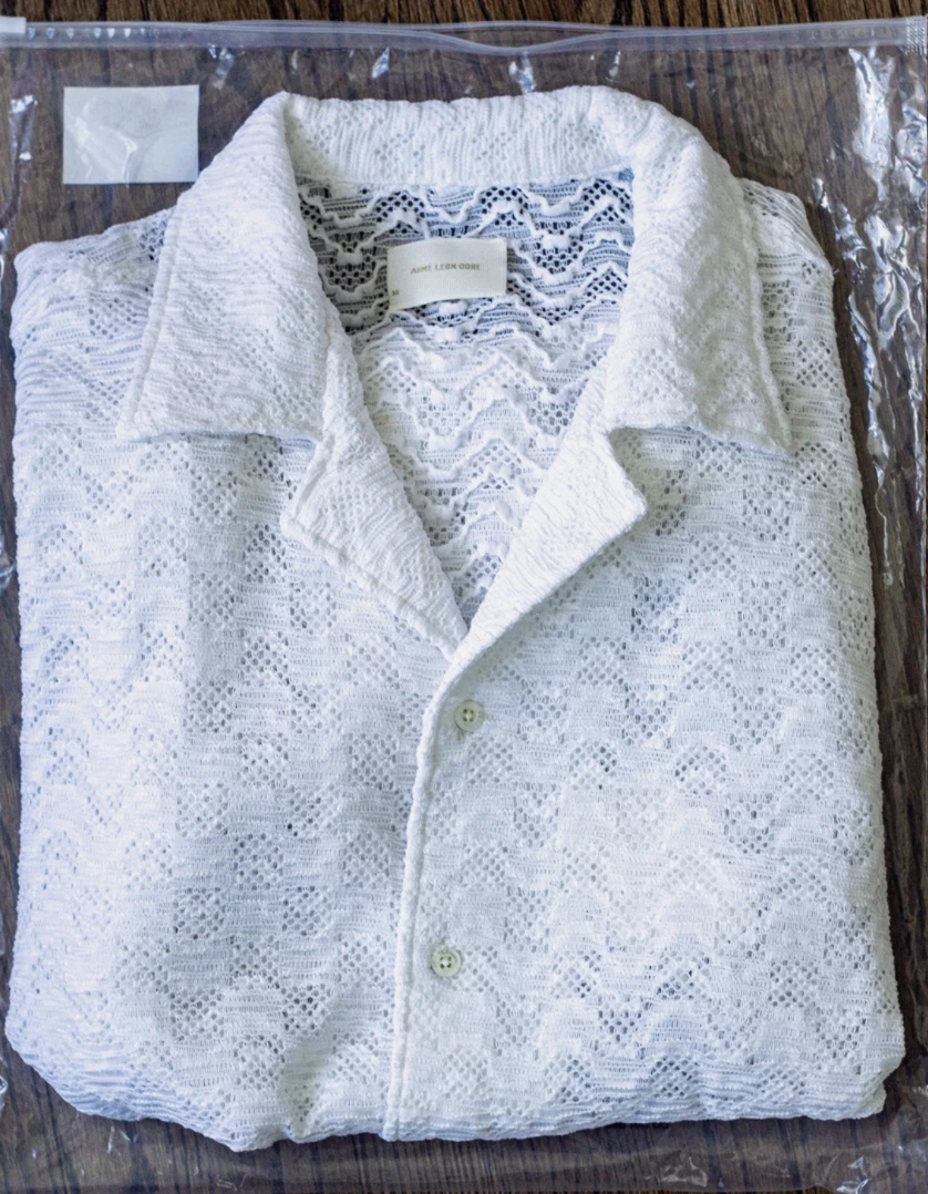 Aime Leon Dore Rico Shirt (white) Crochet Lace Collar | eBay