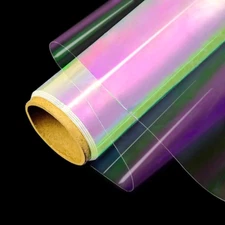 1 Roll 50Ft Iridescent Cellophane Roll, Iridescent Wrapping Paper, Holographic C