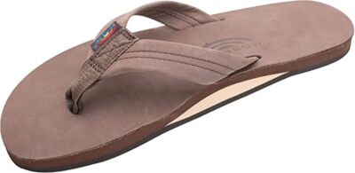 Man Rainbow Leather Single Layer Wide Strap with Arch 301ALTS Color Expresso New