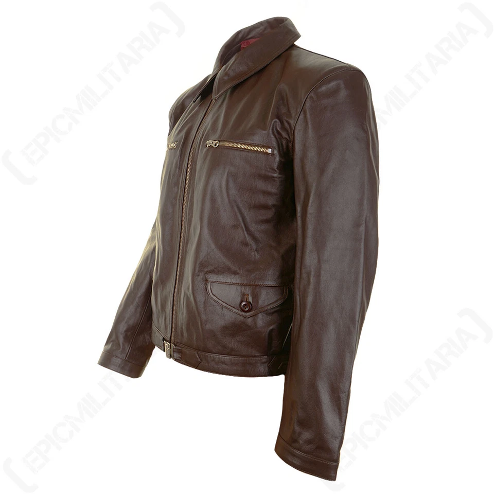 WW2 German Erich Hartmann Flying Military Jacket - Brown - New - All Sizes - Image 2 of 4